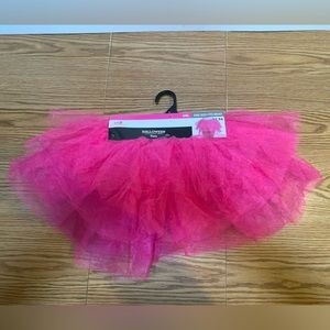 NWT Girls Hot Pink  Ruffled Tutu One Size Fits Most Halloween Dance Play Costume